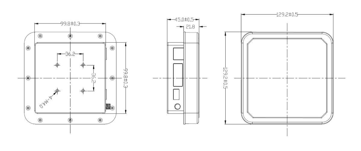 一体机读写器尺寸尺寸